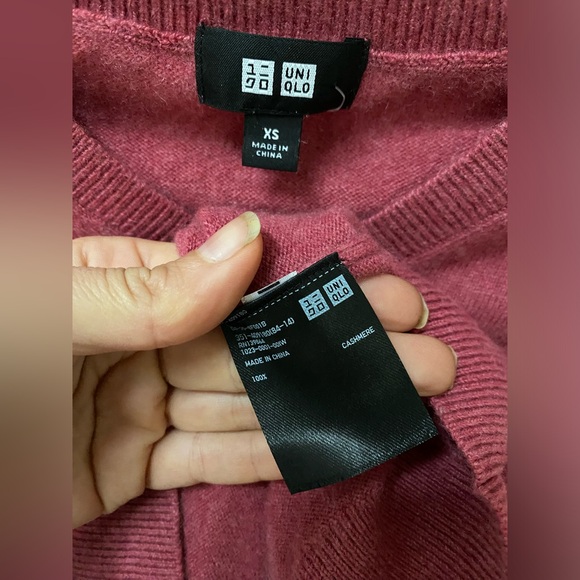 Uniqlo 100% Cashmere Dusty Rose Sweater XS - Picture 2 of 4